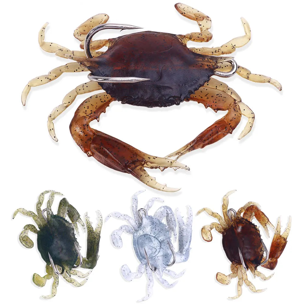 1PCS/BAG Crab Wholesale 80mm 19g Artificial Soft Fishing Bait Crab Lure Sea Fishing Crab Bait With Good Price 0.67OZ 3.14 INCH