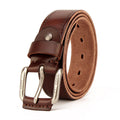 Full Grain Leather Mens Pin Buckle Belt Casual Jeans Strap