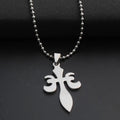 Customized Sliced Stainless Steel Cross Pendant Necklace Chain SCP049