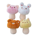 Mushroom Bear Cat Rabbit Pig Plush Doll Keychain Cute Soft Stuffed Animals Toy Pendant Backpack Decoration Accessories Key Chain
