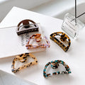 DOWELL New Arrival Shark Clip Hair Accessories Hollow Semicircle 10cm Acetate Hair Claws
