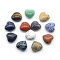 Natural Crystal Gemstone 25mm Heart Beads Pendants With 3mm Large Hole for Valentine Day Necklace Bracelet Jewelry Making
