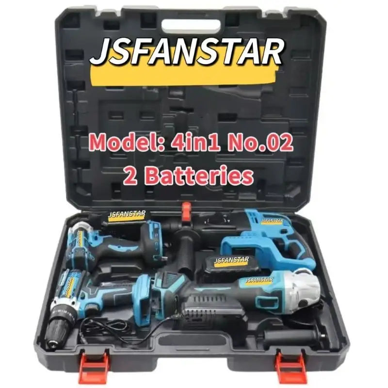 New 4 in 1 Lithium Battery Electric Screwdriver Torque Impact Wrench Cordless Combo