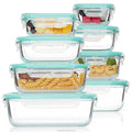 Wholesale Rectangle Glass Fruit Container with Plastic Lid Heat Resistant Airtight Bento Lunch Box for Fresh Food Storage MegaBDM