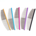 Cat Grooming Comb Colorful Aluminum Handle Light Row Teeth Needle Hair Trimmer Dog Groomijng Comb C6704