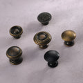 Furniture Hardware Traditional Antique Pull Head Cabinet Handle Zinc Alloy Imitation Bronze Oval Kitchen Dresser Drawer Door