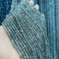 Light Blue Apatite Stone Beads Transparent Faceted 2MM 3MM 4MM Loose Beads for DIY Natural Stone Beads