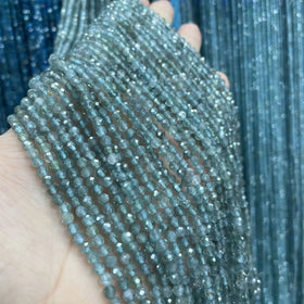 Light Blue Apatite Stone Beads Transparent Faceted 2MM 3MM 4MM Loose Beads for DIY Natural Stone Beads