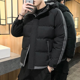 Wholesale Custom Logo Cotton Coat Plus Size Casual Winter Hooded Jackets for Men Thin Oversized Jacket for Outdoor Wear