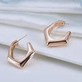 European Style Fashion Jewelry Resin Earring Clips CCB Irregular C Shaped Chunky Hoop Earrings for Women