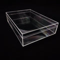 Hot Sell Injection Molded Rectangle Plastic Transparent Storage Box Organizer with Multifunction Design Custom Size & Logo