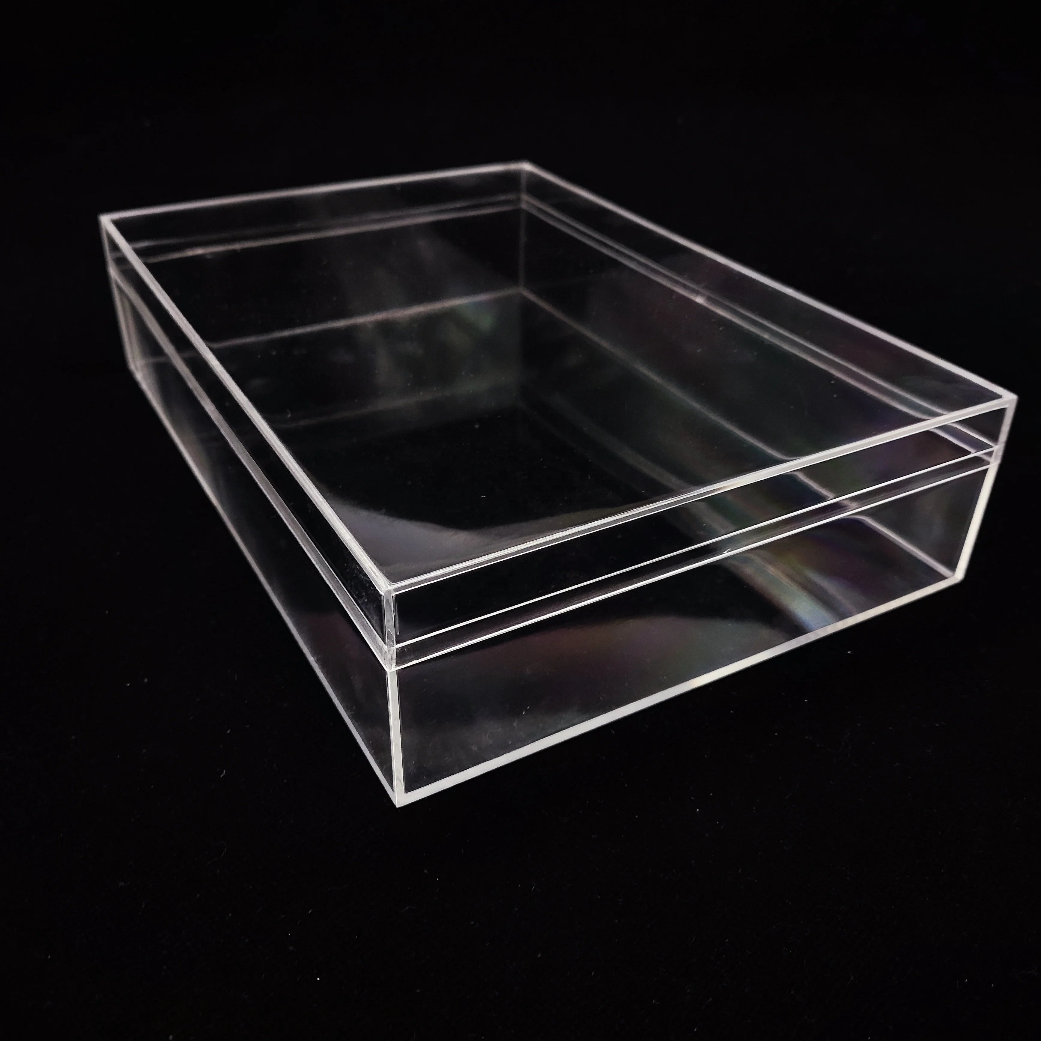 Hot Sell Injection Molded Rectangle Plastic Transparent Storage Box Organizer with Multifunction Design Custom Size & Logo