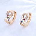 2023 Wholesale Splay Shape Designer Colorful Micro Inlay Zirconia Jewelry Womens Earings Hd Brand Hoop Stud Earring