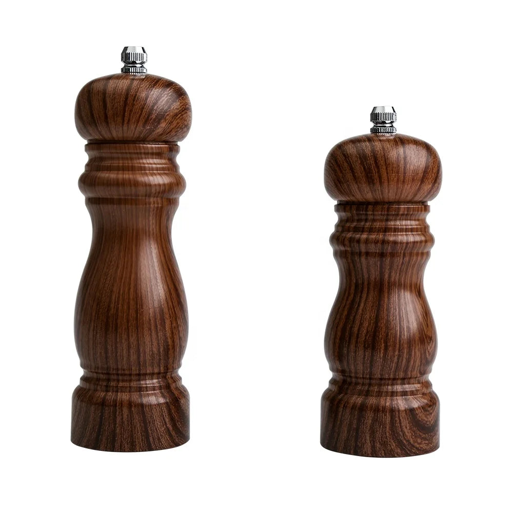 Wholesale European Quality Bamboo Salt Pepper Grinder Shaker Lid Herb Spice Tools Including Pepper Mill Packed Herb Grinding Box