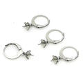 Jewelry Findings & Components Silver 12x4.5mm Earring Findings Connectors Jewelry Stainless Steel Earring Hook