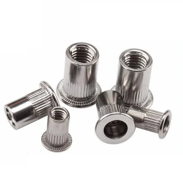 M3 M4 M5 M6 M8 M10 304 Stainless Steel Flat Head Threaded Rivetnut Rivet Nut