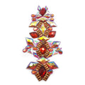 Wholesale Customized AB Iridescent Red Gem Iron-On Rhinestone Applique Patch for Carnival Costumes Handmade Resin Applique Patch