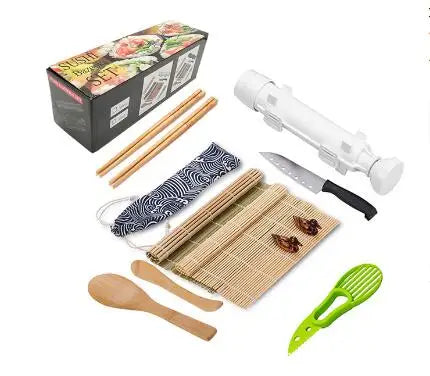 Hot Sushi Roll Sheet Making Tools Home Creative Curtain Rice Ball Mold Kitchen Tool Set