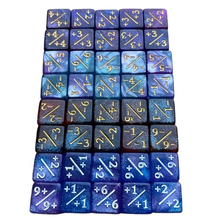 In Stock Magic Token Loyalty Cards Game Square 16mm D6 Plus and Minus Counter Dice