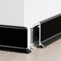 Diamond-Faceted Aluminum Alloy Skirting Board 4cm Height 1.1mm Self-adhesive Installation 5 Year Warranty for Apartment Hospital