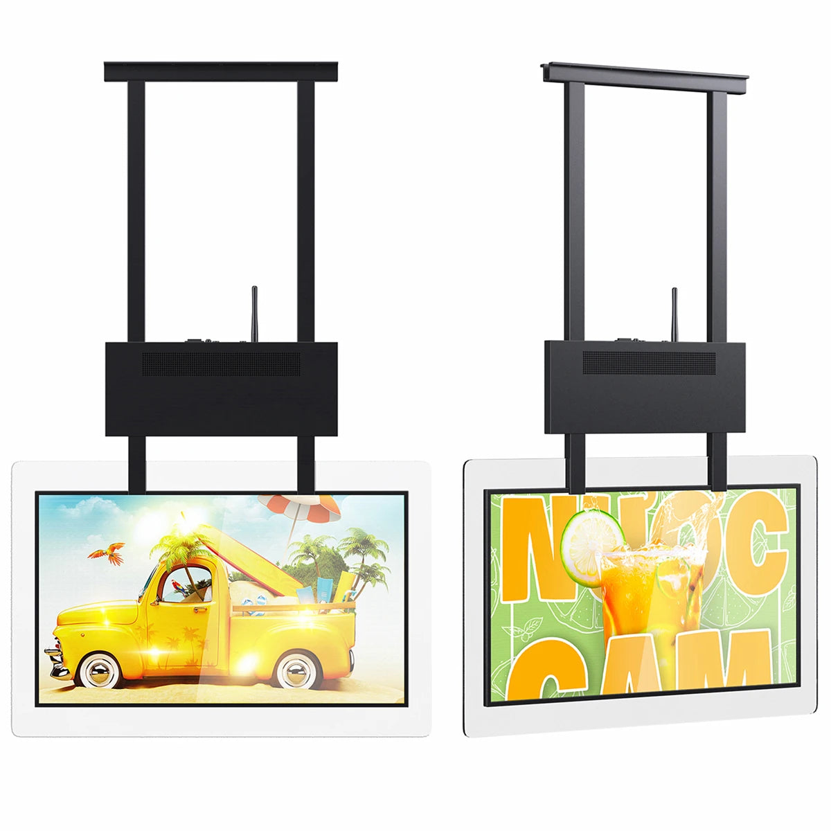 Double Sided Ceiling Mount Digital Lcd Menu Board Screen Shopping Centre 32 Inch Advertising Display Hanging Lcd Displays