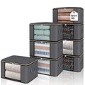 90L Classic Design Folding Clothing Storage Box Large Square Plastic Storage for Closet 12kg Capacity