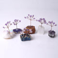Natural Amethyst Quartz Tree Lucky Crystal Crafts Home Decoration with Rough Gem Stone Base Wonderful Gift Idea