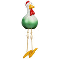 Resin Big Eye Chicken Hanging Foot Chicken Handicraft Ornaments Long Neck Funny Chicken for Patio Room Outdoor Garden Decor