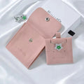 Button Pouch Customized Multicolor Earring Necklace Custom Brand Name Logo With Flap and Button Velvet Packaging Jewelry Pouch