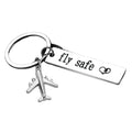 Custom Logo Fly Safe Keychain Stainless Steel Metal Keychain Unique Fly Safe Feature and Stylish Logo Imprint
