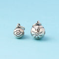 Hertiny Antique Sterling Silver Sun Clouds Bell Pendant Charm for Jewelry Making Supplies 6mm 8mm