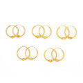 Jinxiuxing Custom Beaded Earrings 24k Gold Plated Solid Brass Zircon Stone Gold Filled Women's Hoops Wholesale Jewelry