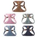 New Fashion Dog Leash Harness Vest Padded Feature Solid Button Closure Ribbons Decoration Pure Cotton Denim for Small Breeds