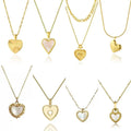 Wholesale Fashion Shell Heart Shaped Stainless Steel Pendant Necklace Collection Luxury Designer Women's Clavicle Chain Jewelry