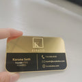 NEW Gold Stainless Steel Create Own Smart Custom Business Card Black Metal Business Cards With Logo