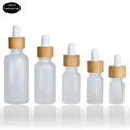 5ml 10ml 15ml 20ml 30ml 50ml Frosted Bamboo Wood Cover Essential Oil Bottle Dropper Liquid Glass Portable Cosmetic Small MOQ MegaBDM