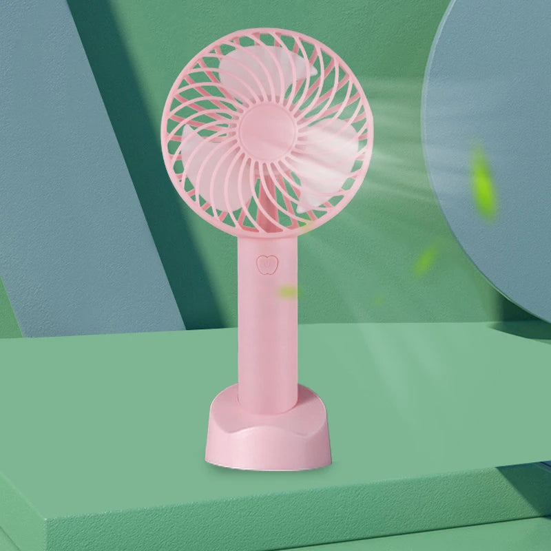 Hot Sale Mini Portable Dock Fan Usb Rechargeable Light air Cooling Handheld Fan 3 Speed Adjust Ventilador Portatil Handy Fans