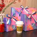 MU Double Ribbon Cardboard Paper Bag Custom Logo Art Paper Bag Shopping Gift Packing Paper Bag