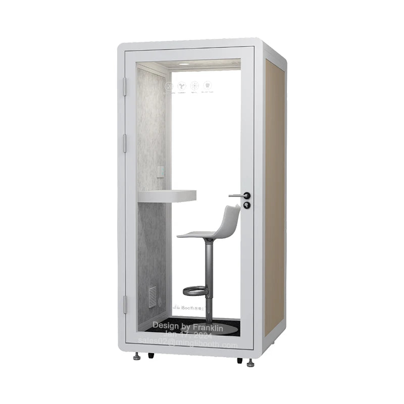 Custom Made Modern Steel Privacy Soundproof Office Meeting Pod Phone Booth for Office Building and Hospital Use