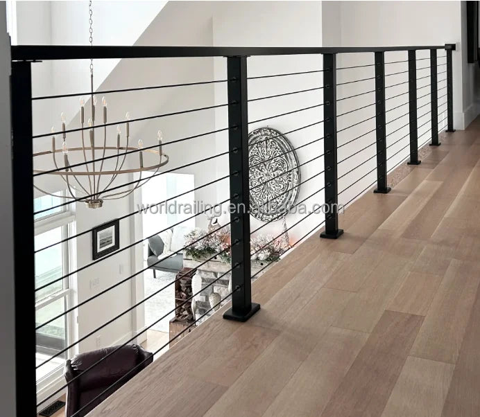 YL METAL Top-Ranked Wire Rope Stainless Balcony Fence 42" Deck Posts Terrace Balustrade Cable Railing