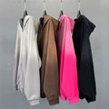 New Product Casual Cardigan Zip Washed Oversized Mens Hoodies Customized Spray Dye Double-end Zipper Men's Hoodies