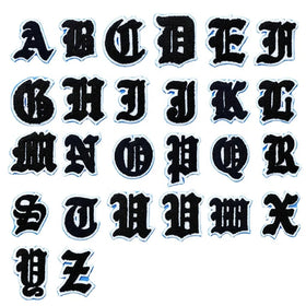 DIY Old English Letters Chenille Iron on Patch for Kid Customized Letters Chenille Embroidery Sticker Patches