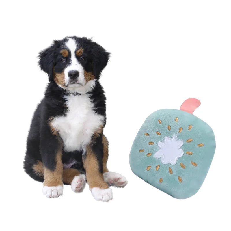 Pet Plush Fruit Sounding Toy Dog Bite-resistant Interactive Variety of Cat Plush Toys