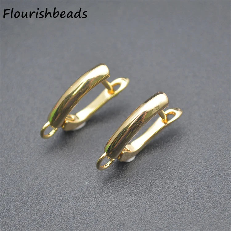Wholesale Anti Fading Gold Silver Plated Geometric Rectangle Lever Back Earring Hooks for DIY Jewelry Making