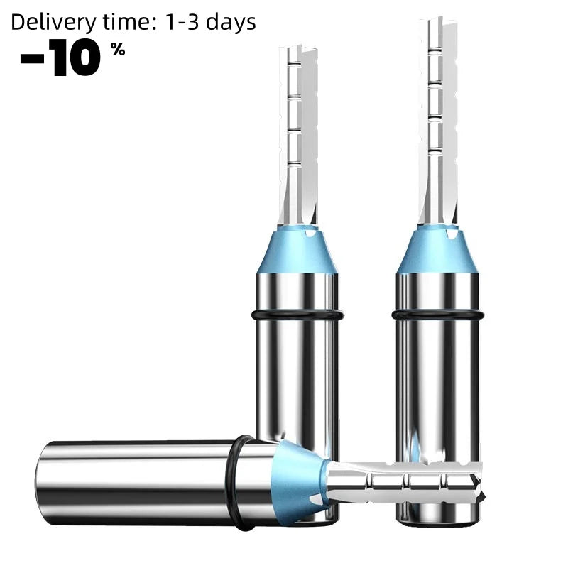 HUHAO 12.7mm 3Flutes TCT Trimming Straight Milling Cutter for MDF Plywood Chipboard Hard Wood Drill Engraving Router Bit