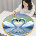 New Arrival Arts Craft Full Drill Diamond Painting Wall Decor DIY Abstract Swan 5D Box Kit with Polyester Canvas