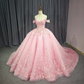 Jancember 6771 Beautiful Appliqued Flower Puffy Quinceanera Party Gowns