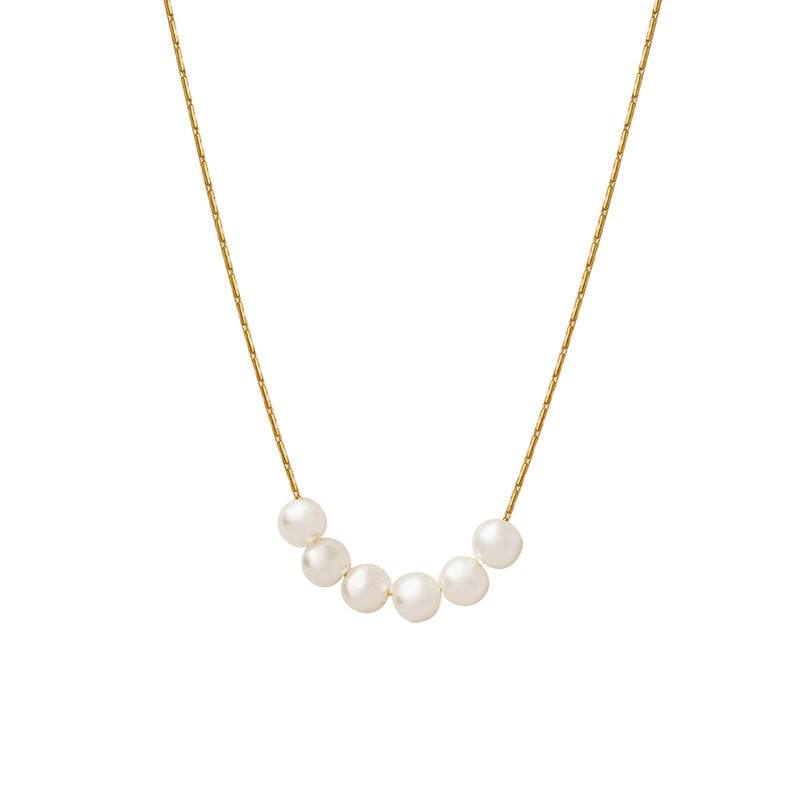 Hot Selling Pearl Simple Style Necklace Girl Friend Gift Jewelry Necklace