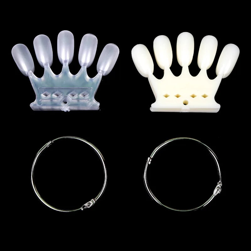 Custom 10pcs Flexible Nail Display Tips Nail Art Color Display Manicure Polish Gel Color Display Nail Tip Practice Showing Tool