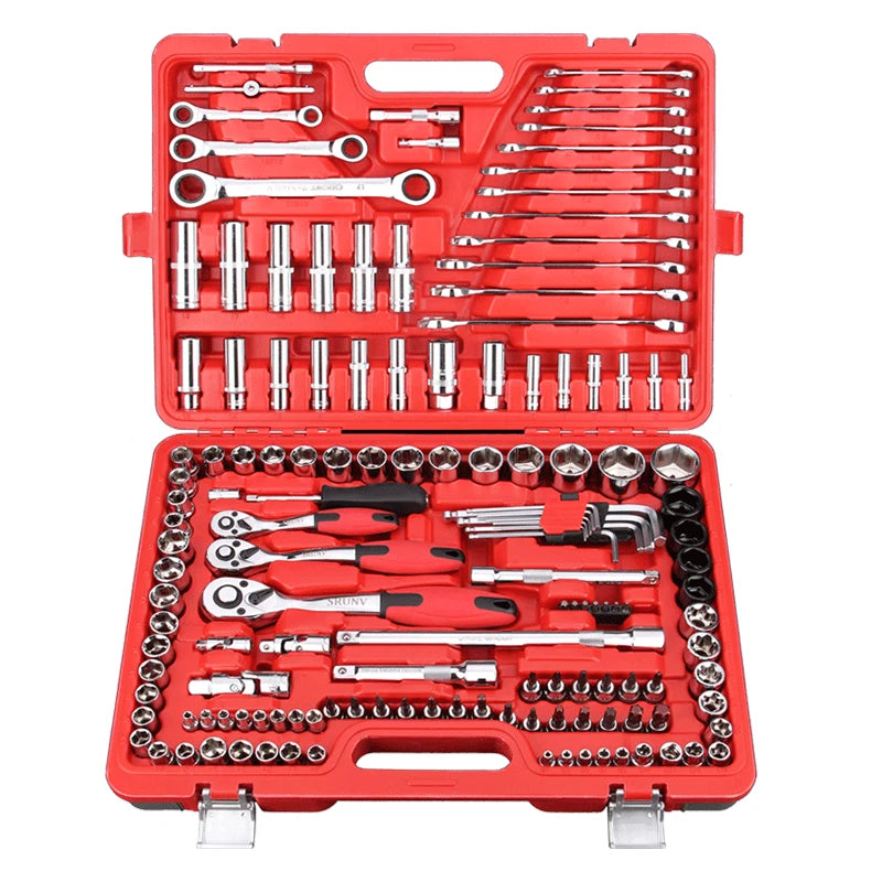 Car Repair Tool Socket Wrench Set Motorcycle Repair Tool Ratchet Torque Wrench Combo Tools Kit Auto Repairing Set